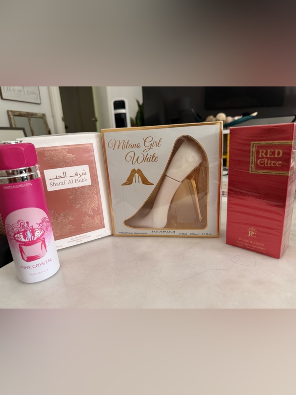 Milano White and Gold High Heel Perfume Bottle by Milano